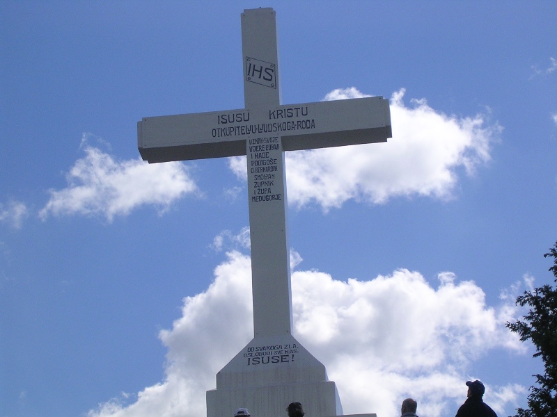 Croce sul monte Križevac - Cross on Mount Križevac.